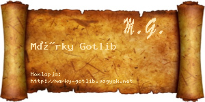 Márky Gotlib névjegykártya